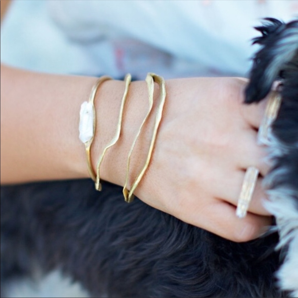 Hand-Poured Brass Bracelets